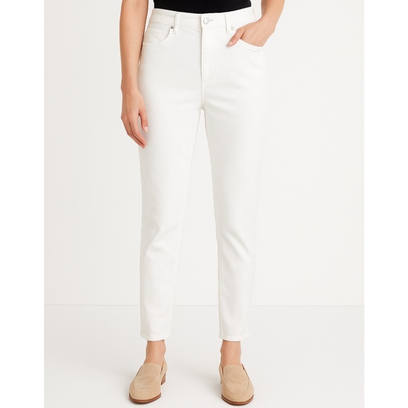 J Brand White Straight Skinny Button Fly Jeans Size 28 Modern Classic - Picture 1 of 11